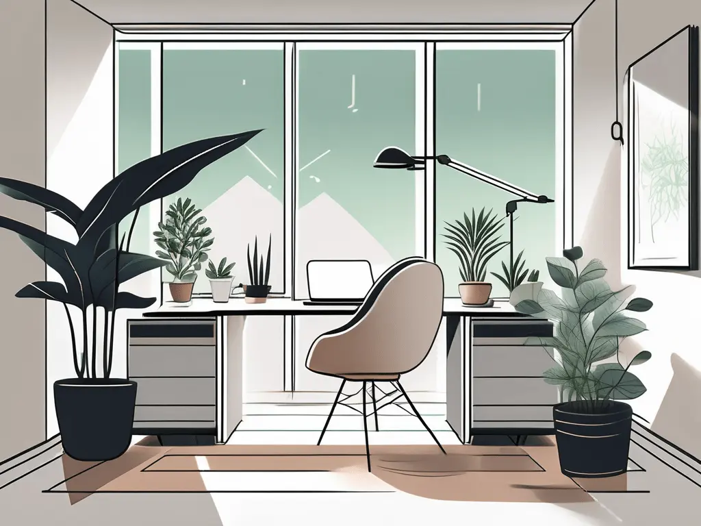 Illustration of a calm workplace environment